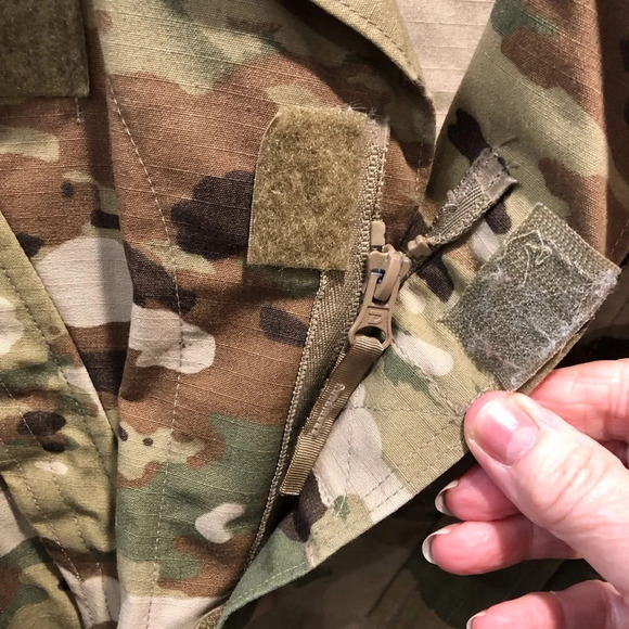 US Military Offical Issue Woodland Camp Jacket Medium Long Insect Repellant L/S - Picture 6 of 8